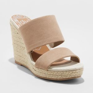 dv Adelina Two Band Wedge Espadrille Sandals